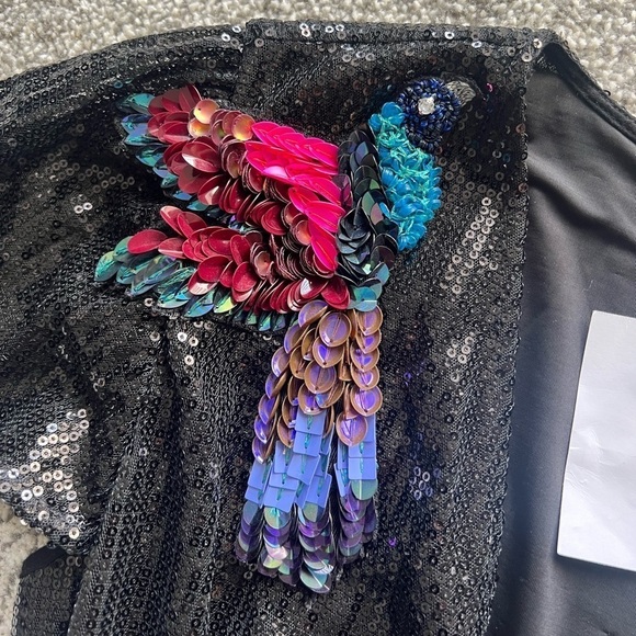 Hale Bob Navina Sequined Wrap Bird Dress - Picture 7 of 9